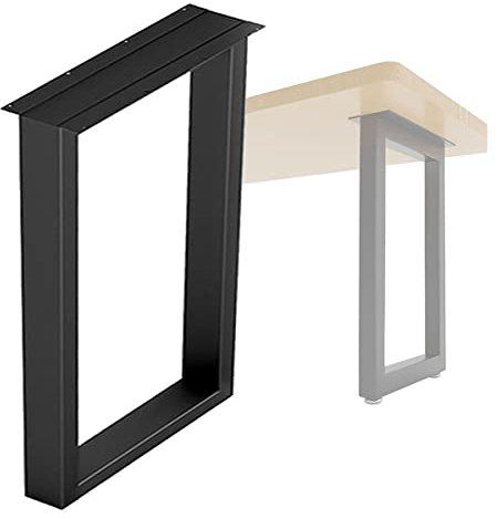 DJZZ Schwarz Tischbeine Höhe 70 cm Tischkufen aus Stahl Moderne Industrial Esstischgestell, für DIY Schreibtisch, Esstisch, Bartisch, 1 Stück (Size : 60x70 cm/24x28inch)