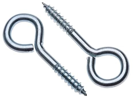 M5 (5mm Diameter) 30mm Eye Screws Hooks in Eyes Bolt (Pack of 25) Zinc Plated Eyebolts for Garden/Wood/Wall Self Tapping Vine Metal Eyelet Ring Shape Screw Hook Indoor Outdoor