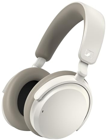 Sennheiser ACCENTUM Wireless Bluetooth Headphones – Hybrid ANC Noise Cancelling, 50‑Hour Battery, Lightweight Over‑Ear Design, Clear Calls, Travel & Work Headset, White