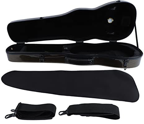 Geigenkasten, Kohlefaser-Geigenkasten, Geigenkasten mit Luftbefeuchter, Leichter, Tragbarer, Harter Geigenkasten, Ersatz-Geigenkasten mit Luftbefeuchter mit Hygrometergurten