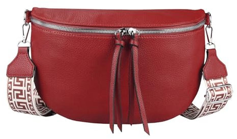 OBC Damen Tasche Bodybag Gürteltasche Crossbody Brusttasche Umhängetasche Hüfttasche Crossover Bauchtasche Schultertasche Handytasche Kunstleder Rot