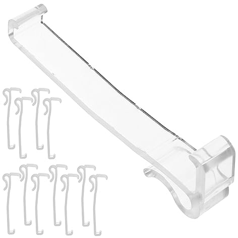 Garneck 12pcs Blind Trim Clip Faux Wood Blinds 2 Inch Window Cover Valance Retainer Clips Valance Retainer Holder Hidden Replacement s Plastic Curtain Replaceable