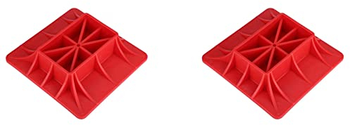 Evenden 2X Roter Modifizierter Verstärkter Wagenheber Off-Road Basis Hebebock Oberflächen Polster, Um Wagenheber Hebesenke Zu Lindern