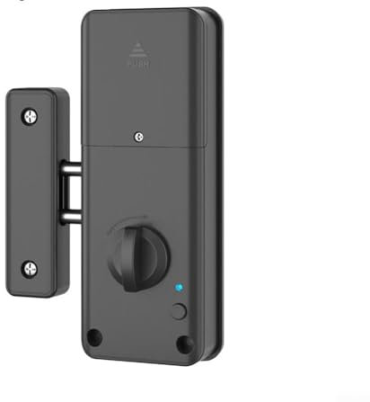 Getdoublerich Cerradura de puerta invisible inteligente, cerradura de puerta de madera para desbloqueo de aplicación TUYA/tarjeta, soporta múltiples métodos de desbloqueo, cifrado invisible (para