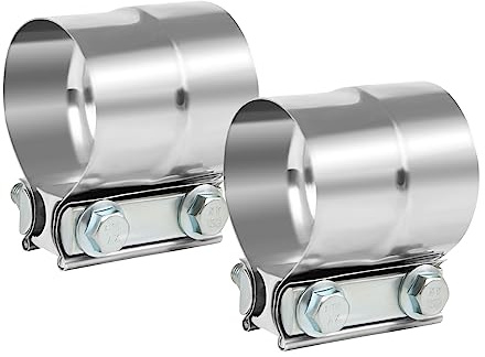 DOCAS 2 piezas Ø 63 mm reductor acero inoxidable abrazadera de escape tubo conector acero inoxidable,adaptador reductor de tubo de escape