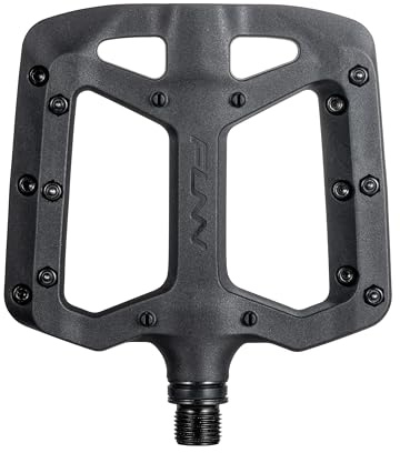 Funn Taipan Pedali per bicicletta in termoplastica rinforzata con fibra di vetro, con assi CrMo da 9/16 pollici e perni amici dello stinco per ciclismo su MTB/BMX/urbano/ghiaia (Nero)