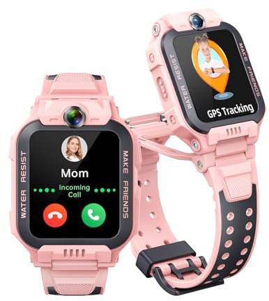 imoo Z7 Kids Smart Watch, Smart watch for Girls, Kids Smartwatch Phone with Long-lasting Video & Phone Call, Kid Watches with GPS Tracker, IPX8 Swimming Water-Resistance (Z7, Pink)