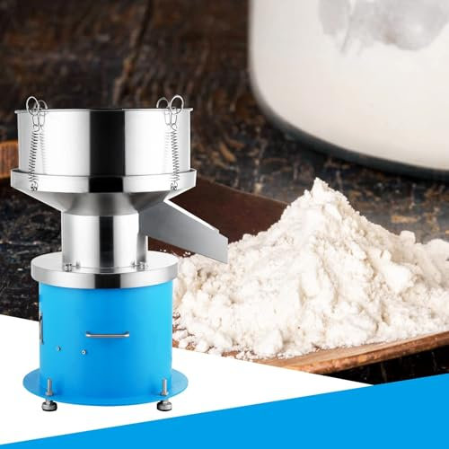 YZRDCXM Tamiz eléctrico de 750 W, máquina agitadora automática Comercial, tamiz agitador de Acero Inoxidable, tamiz de Polvo eléctrico Industrial con 1 Pantalla for Cocina, Restaurante, panadería