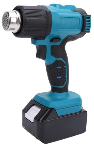 Pistola de Calor Inalámbrica, 60-540 ℃ Control de Temperatura Variable Pistola de Aire Caliente de Calentamiento Rápido con 3 Boquillas, Pistola Termorretráctil para Manualidades