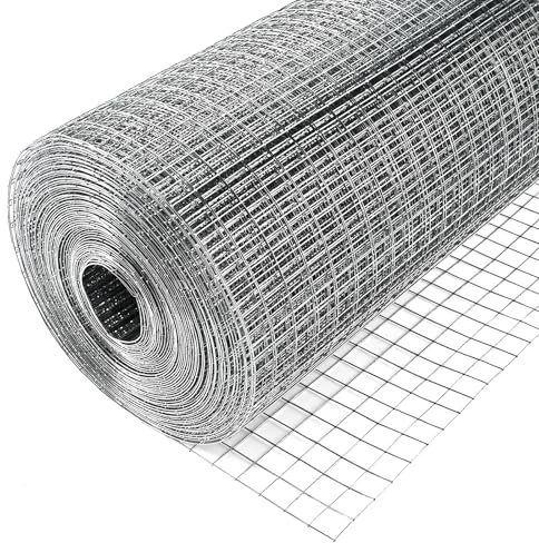 Cieex Wühlmausgitter 10×0.5m, Drahtgitter Feinmaschig Verzinkt für Hochbeete, Hasendraht Volierendraht auf Rolle Maschendraht Drahtgitter Nagergitter Maulwurfgitter 0,55 mm Draht Stärke