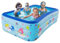 JUST FOR PARTY Inflatable Kiddie Swimming Paddling Pools for Kids,Thickened Durable Above Ground Blow Up Family Pool with Bottom Bubble Layer for Outdoor Garden Backyard Water Party (203cmX121cmX51cm)