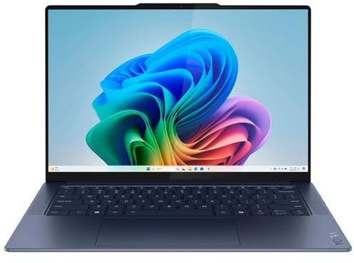 Lenovo Yoga 7 14Q8X9 14 Computer Portatile Laptop, Qualcomm Snapdragon X Elite X1E78100, 16GB RAM, 1TB M2 SSD, 2.9K Touchscreen Schermo touch, Blu, Windows 11 Home, Tastiera Italiana