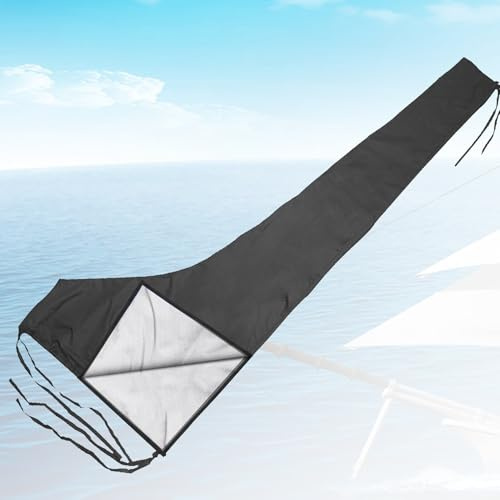 Copertura boma randa 420D, copertura impermeabile barca a vela, copertura protettiva pioggia e neve, per barca a vela da 8''-13'' (nero)(9-10ft)