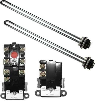 ANMITI Set Riscaldamento con termostato per scaldabagno Resistente 4500W 240V per Uso Commerciale residenziale Inferiore, Superiore e Inferiore per scaldabagno
