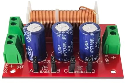 NONDK 400W Justerbara 2-Vägs Delningsfilter för Högtalare, Frekvensdelare, Fullregister, Diskant, Bashögtalare, Hemmabio, Bil, HIFI-Ljud