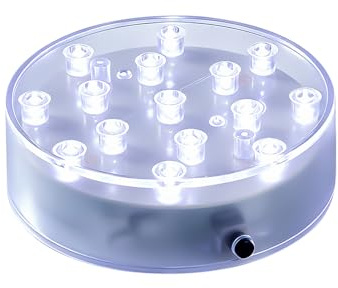 Simplelight 4 Inch Round LED Light Base- Perfect for Glass Art, Ideal Led Display for Vases, Centerpieces (4inch LED Vase Base Light, White) | Perfect for Glass Art, Ideal Led Display for Vases, Centerpieces, 4inch LED Vase Base Light, White