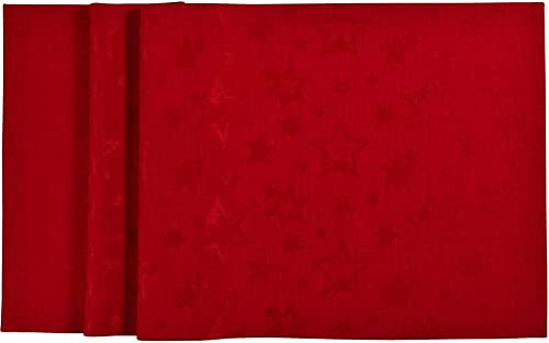 Sander Tischläufer Weihnachten Cosmo 40 x 100cm Artikel 94968 Fb. 01, rot Polyester Fleckschutz Jacquard Stickerei
