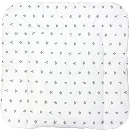 TupTam Materassino per Fasciatoio il cambio Pannolino Bebè, Stelle Bianco, 70 x 60 cm