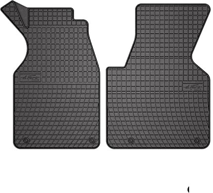 OMAC Gummi Fußmatten kompatibel mit VW Transporter T4 1990-2003 Automatten Gummi Schwarz 2X