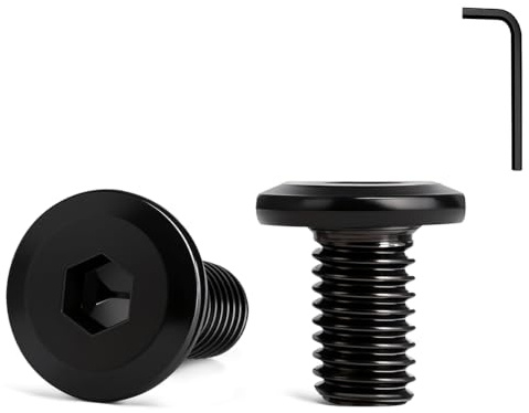 50 Stück M4x6 Schrauben, Flachkopf-Inbusschrauben | Schwarz oxidiert, Vollgewinde, Hochfester Kohlenstoffstahl, inkl. Inbusschlüssel