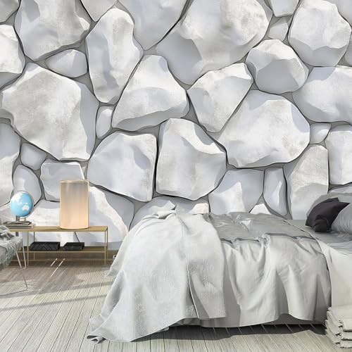 Papel tapiz fotográfico Mural Autoadhesivo 300x210cm | Decoración De Pared Sala Cuarto | Piedra 3D - Roca 3D