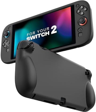 MoKo Funda Protectora de Silicón para Nintendo Switch 2 2025 | Cubierta con Mango Suave, Diseño Ergonómico, Absorción de Impactos, Resistente a Rayones, No Docking