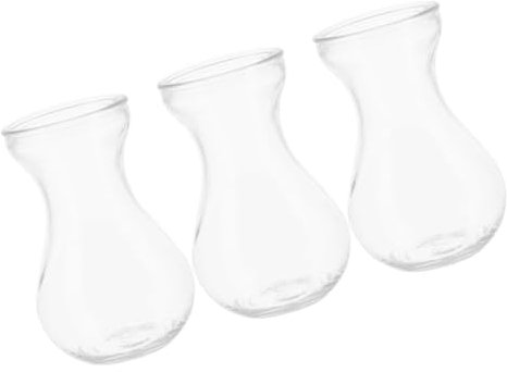 iplusmile 3 Pezzi vaso di Vase di tulipano decorazioni di nozze per feste a casa vasi per piante vasi di per fiori vasi centrotavola per tavola Vaso rustico Bicchiere Trasparente