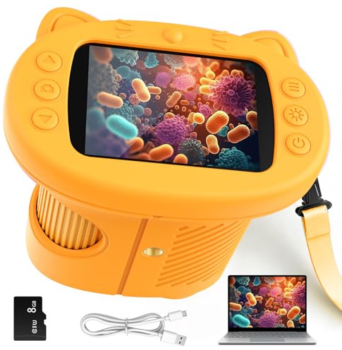 Yidoroye 1000X 2.4 HD Handheld Digital Microscope for Kids, STEM Toys for 3-15 Year Old Boys Girls Gifts Birthday Presents, Portable Miniscope with Photo & Video Edu Gift USB Rechargeable
