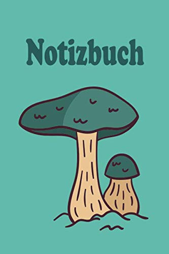 Notizbuch: Pilz Blau Punktraster Notizheft und Dotted Journal für Handlettering Ideen und Übungen