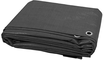 2 x 3 m Grey 200 GSM Tarpaulin Waterproof Heavy Duty Tarp Sheet Cover, Groundsheet - Waterproof, Weatherproof, Frost-Resistant, UV Protection, Universal, Multipurpose, Reinforced Eyelets