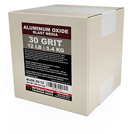 Ossido di alluminio grosso grana #30 - 5,4 kg - Media abrasivi per sabbiatrici, pistole sabbiatrici e armadietti di sabbiatura