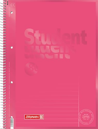 BRUNNEN Collegeblock Premium Student Colour Code | A4, linjering 25, 80 ark, tulip
