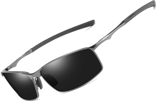 AORON Polarisierte Sonnenbrille Herren Outdoor Sportarten Schutz Brille UV400 Schutz Fahrbrille (Grau)