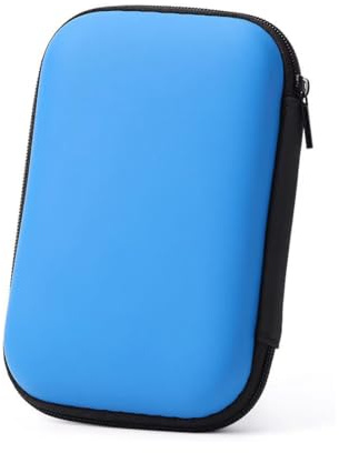 Gobfar Custodia Hard Disk Esterno 2.5per SDD HDD Caso, Memoria Esterna Portatile Disco Esterno Protettiva Borsa Antiurto Rigida Cover Case,Custodia Protettiva Antiurto per Accessori elettronici, Blu