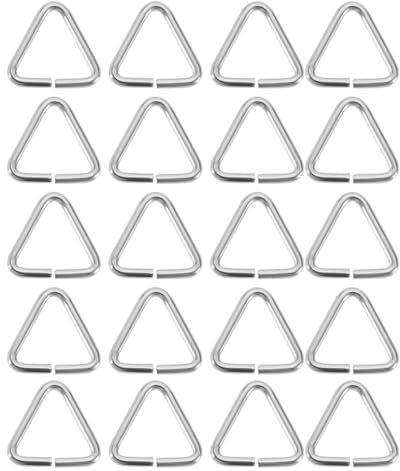 EMSea 20 Tapones de Fregadero con Hebilla Triangular para Drenaje, Cadena de triángulos, Gancho para bañera, Fregadero de Cocina, baño, lavabos, tapón de Drenaje, Cadena triángulos Hebilla