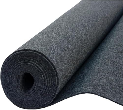 Fabreco Filz Meterware 4mm Dicke (100 x 50 cm) – Imprägnierter Bastelfilz & Filzstoff Meterware für Dekoration, Polster & DIY | Filz zum Basteln: Tischläufer, Filzmatte & Filzunterlage (Graphit)