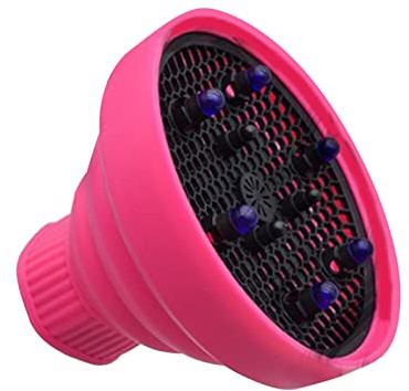 Diffuser Hair Dryer, Universal Silicone Hair Diffuser Heat Proof Blow Dryer Attachment for Fast Styling Both at Home and in Salons Pink