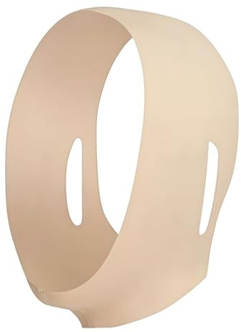 Skult C-ollagen ansiktsskulpturt, jämn mild kompression, beige, återanvändbar ansiktsmasker käklinjen formare hakrem, åtdragande ansiktsmask, justerbar passform och komfort, för käklinjen, haka