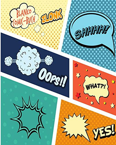 Blanko Comic Buch: Leeres Manga und Cartoon Comicbuch zum selber zeichnen und selbsgestalten | Das kreative Geschenk für Kinder