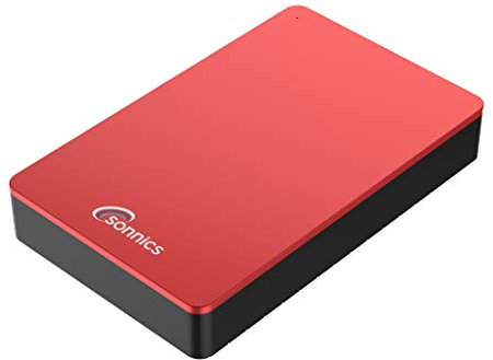 Sonnics 1TB Red External Desktop Hard drive USB 3.0 for use with Windows PC, Mac, Smart tv, XBOX ONE & PS4