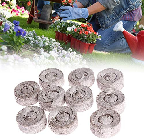 100 Count Jiffy 30 mm Soil Pellets for Peat Seeds Starting Caps for Indoor Seeds Planting for Garden or Planter
