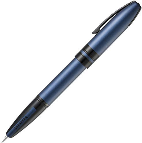Sheaffer Icon Metallic Blue with Gloss Black PVD Appts. Fountain Pen - Fine Nib E0911043