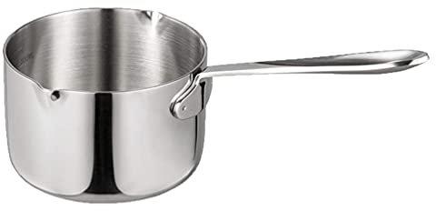 Cabilock 1 Pc Pot à Lait En Inox Marmite Petite Casserole à Soupe Louche Doseuse Pichet De Crème Au Lait Moules à Pain Lait Bouillant Faitout De Bébé Des Bonbons Acier Inoxydable Le Beurre