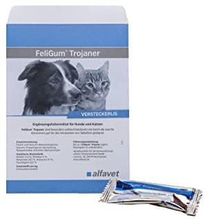 alfavet FeliGum Trojaner 20 x 10 g, Formbare Leckerli für Katzen & Hunde zum verstecken von Tabletten, einfache & stressfreie Medikamentengabe, Ergänzungsfuttermittel