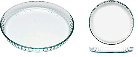 Pyrex Bake & Enjoy Mouleà tarte en verre haute résistance 28 x 28 cm 1,6 l & 1040909 Bake & Enjoy Moule à Tarte en verre Ø 31 cm