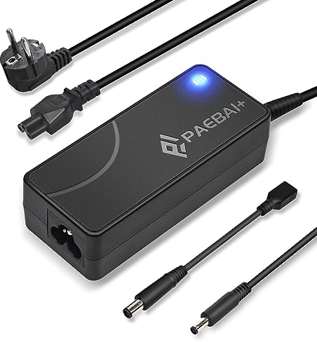 PAEBAI+ 65W Laptop Netzteil Ladekabel für Dell Inspiron 11 13 14 17 15 3000 5000 7000 Series, Latitude 3320 3520 3420 7220 7280 D610, XPS 12 13 Notebook Adapter 19,5V 3,34A Ladegerät