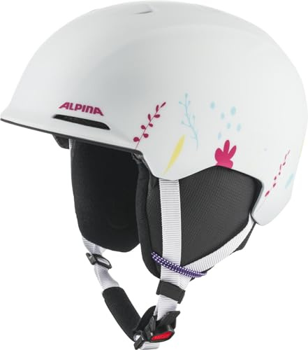 ALPINA BRIX JR Kinderskihelm, White-Graphic matt, 48-52 cm