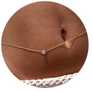 TINGN 1-3 Stück Bauchkette Gold Damen - 18K Gold Vergoldet Layered Taillen Kette Boho Body Chain Geschichtete Bauchkette Verstellbare Sexy Bikini Taillenkette Sommer Taillenschmuck für Frauen Mädchen