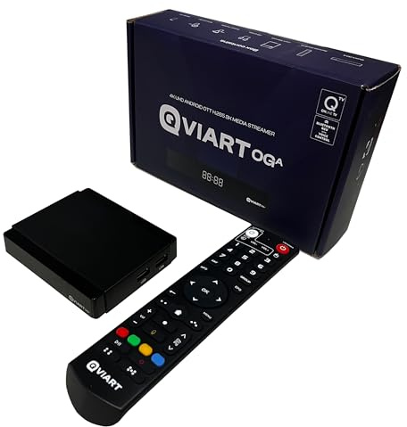 Qviart OGA, Receptor Android 9, TV por IP Stalker UHD 2160p Define OS, M3U, Xtream, Youtube, Netflix, Bluetooth 5.1, Personalizable. Mando a Distancia por Bluetooth BT y Control por Voz