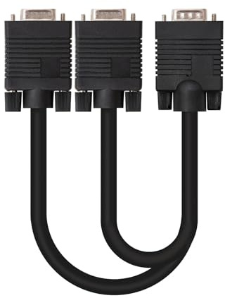 Blendend CABLE BIFURCADOR SVGA HDB15/M-2xHDB15/H 45 CM para conexión dual de dispositivos VGA, ideal para extender señales de video.